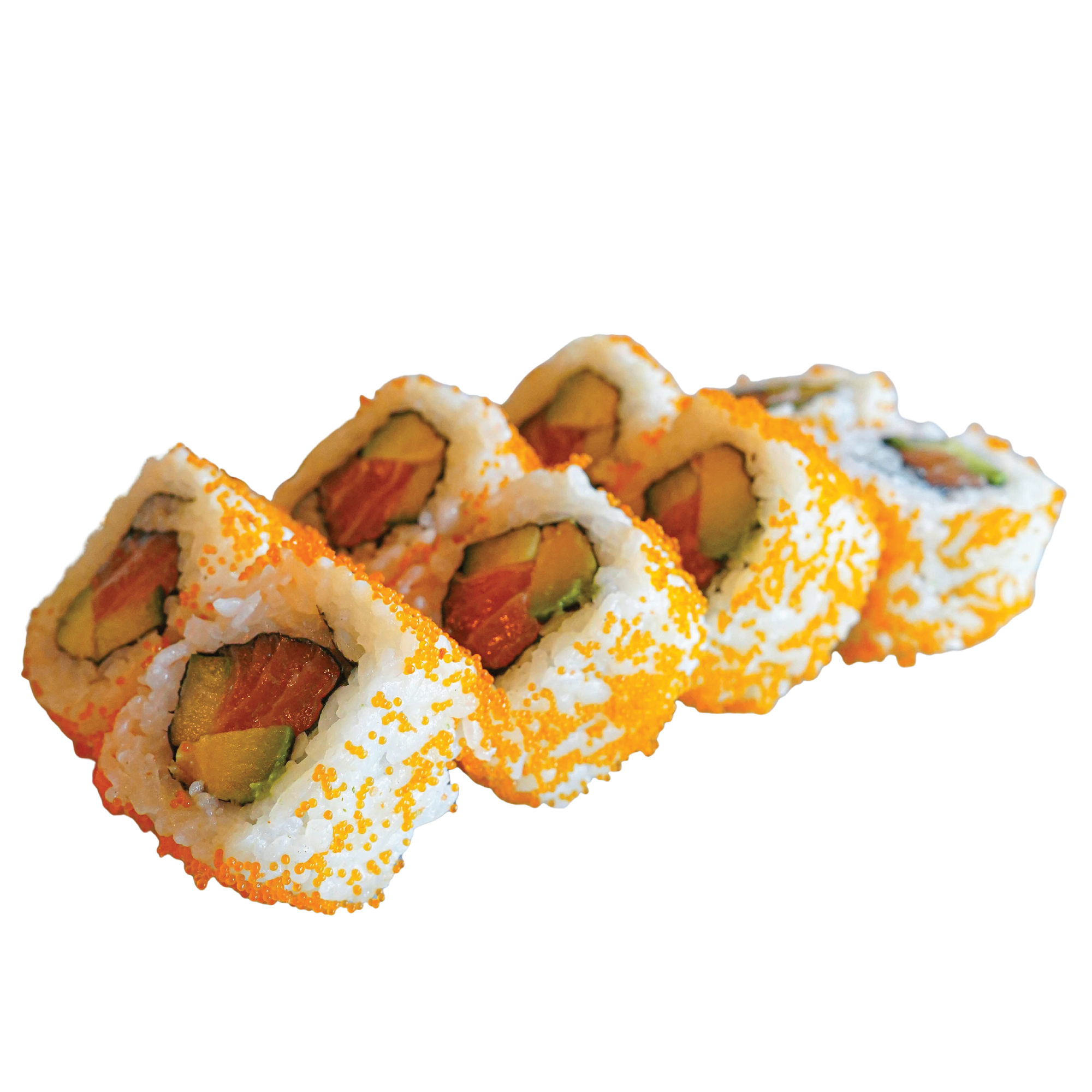 Salmon avocado masago roll